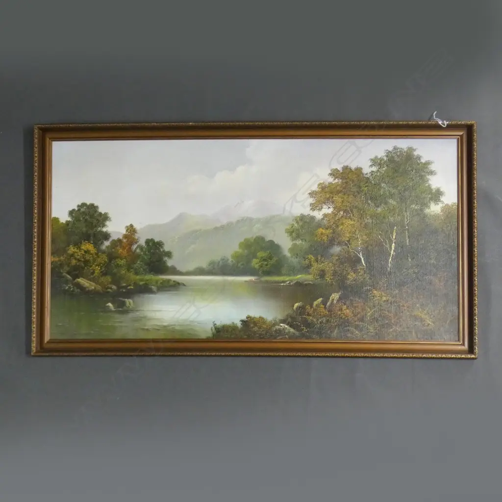 WENDY REEVES 'SYLVAN STREAM' OIL ON BOARD LANDSCAPE 490x990mm Image 1++