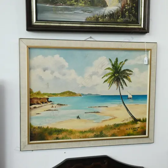 AFRICAN OIL ON CANVAS SIGNED A D CARVEN 1967 