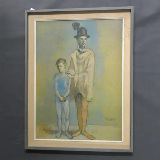 PICASSO PRINT 'TWO HARLEQUINS' 655x475mm