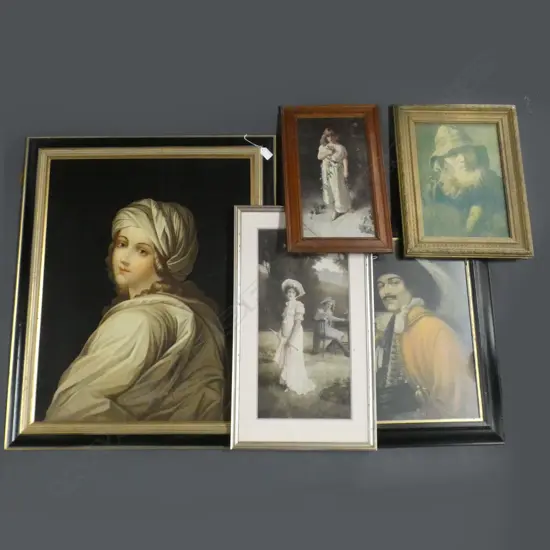 5 ASST PORTRAIT PRINTS - LARGEST 560 X 730MM