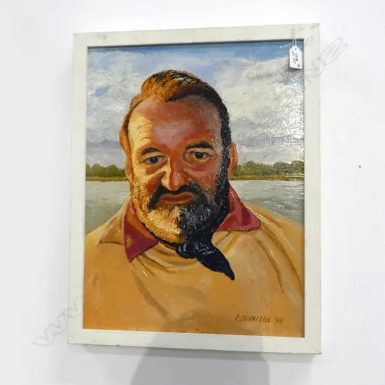 OIL ON BOARD 'JOHN' BY R QUANTRILL '98  480 X 360MM