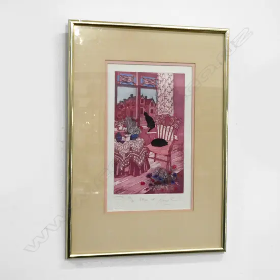 KAREL BURROWS 'COTTAGE CAT I' 50/80 330x190mm