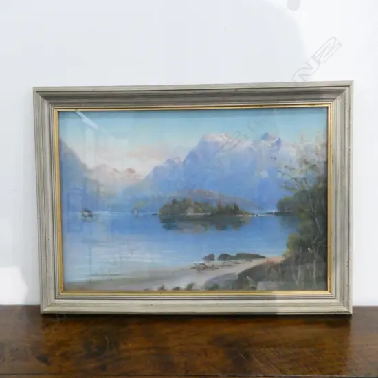 J. D. PERRETT 'LAKE MANAPOURI' PASTEL 270x400mm