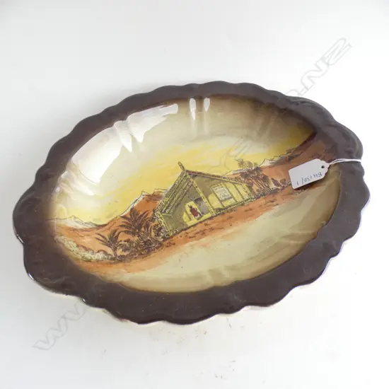 ROYAL STAFFORDSHIRE MAORI 'HOMELAND SERIES' OVAL BOWL W.300mm