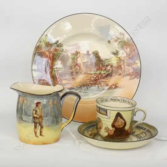 3 PCS ROYAL DOULTON CUP & SAUCER, JUG & PLATES  - VARIOUS PATTERNS