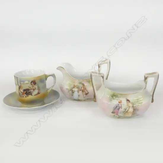 ROYAL BAYREUTH CREAMER & SUGAR + FIRST LESSON H 80 MM