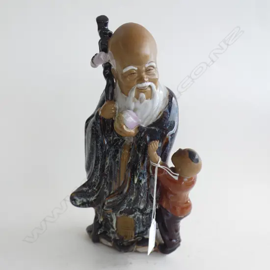 CHINESE CERAMIC WISEMAN FIGURE H.280mm