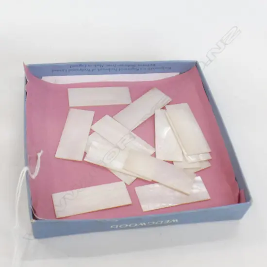 CHINESE MOTHER OF PEARL ENGRAVED GAMING TOKENS L 47MM