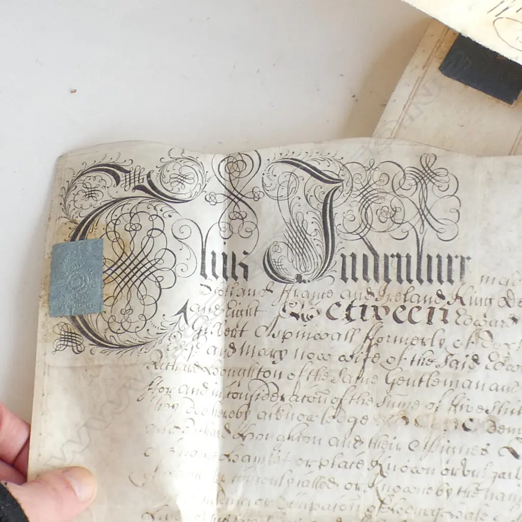 4 ANTIQUE PARCHMENT DOCUMENTS / INDENTURES ETC Image 1++