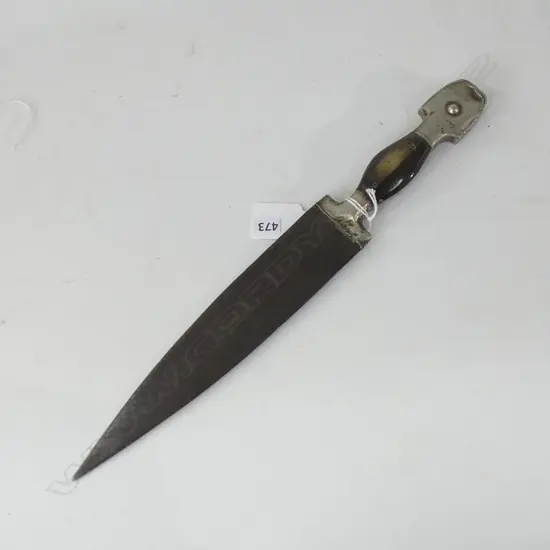 CAUCASIAN KINDJAL WITH HORN PANELLED GRIPS L 340MM