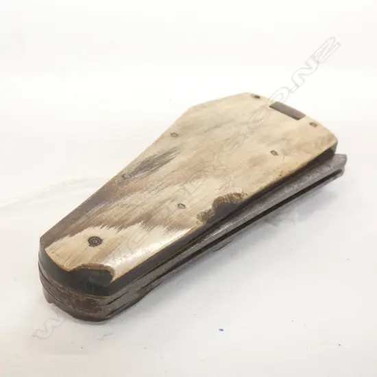 VICTORIAN HORN & STEEL VETERINARIAN KNIFE - LOCKWOOD SHEFFIELD L 90MM