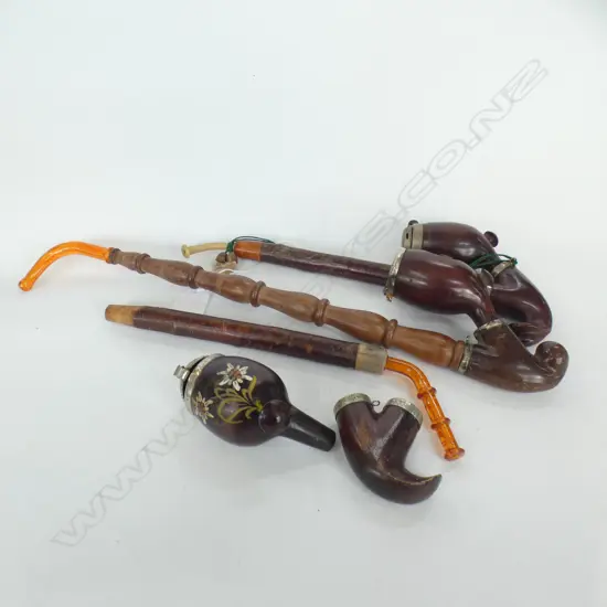 3 LG VINTAGE EUROPEAN SMOKING PIPES L 270 - 370MM