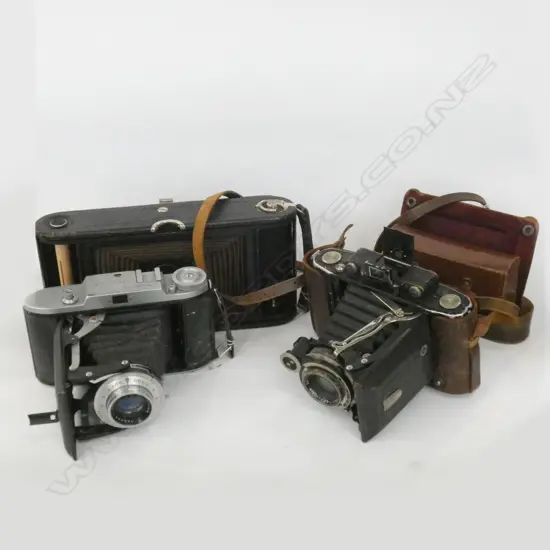 3 VINTAGE FOLDING CAMERAS