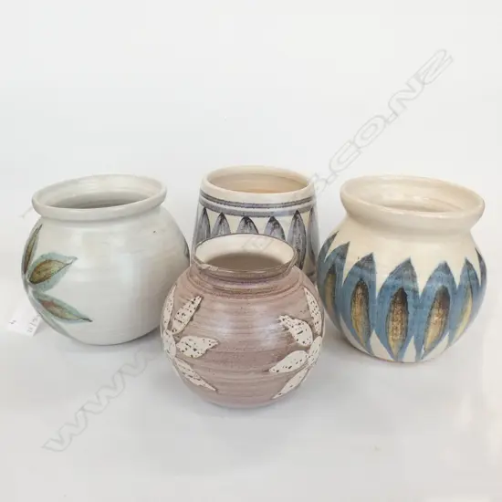 4 HAMNER POTTERY VASES H.115mm
