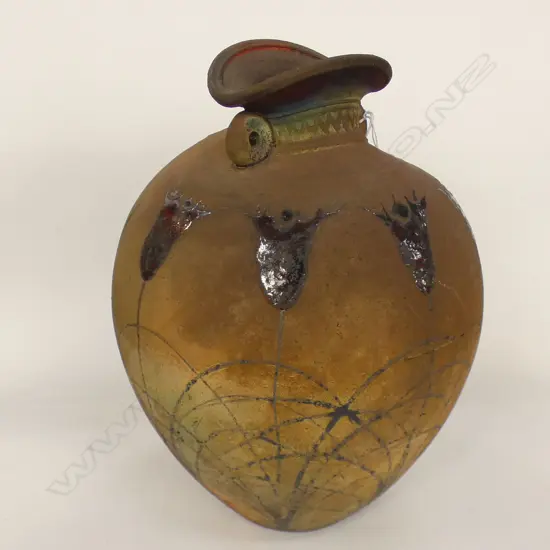 ELEPHANT SEAL VASE - SIGNED STUDIO POTTERY 