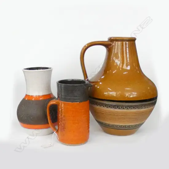 3 PCS RETRO GERMAN POTTERY