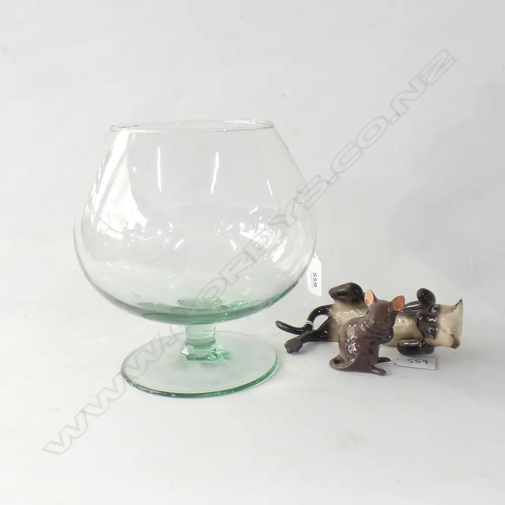 BESWICK CAT & MOUSE IN GLASS FISH BOWL Image 1++