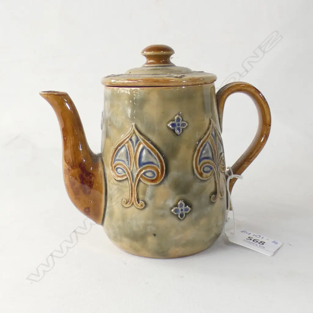 SM ROYAL DOULTON LAMBETH STONEWARE COFFEE POT H 130MM Image 1++