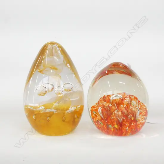 SIGNED GLASS DUMP + ONE OTHER