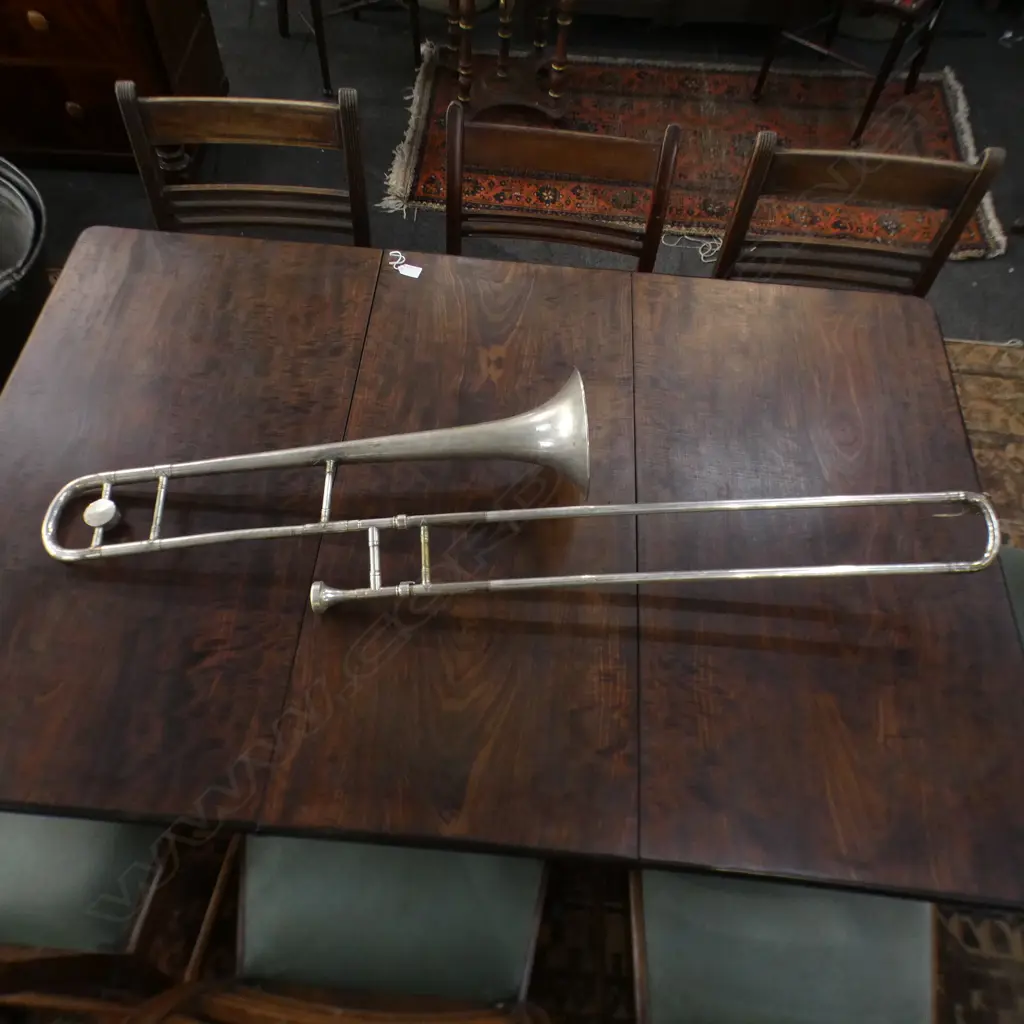 VINTAGE AMERICAN 'CAVALIER' TROMBONE, CASED  Image 1++