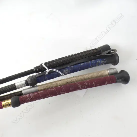 4 ASST OLD HORSE WHIPS