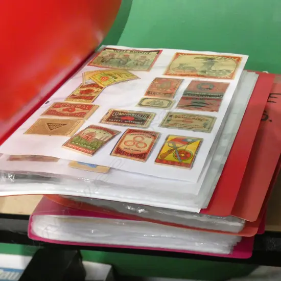 3 ALBUMS ASST. VINTAGE MATCH BOX COVERS (1 LARGELY EMPTY)