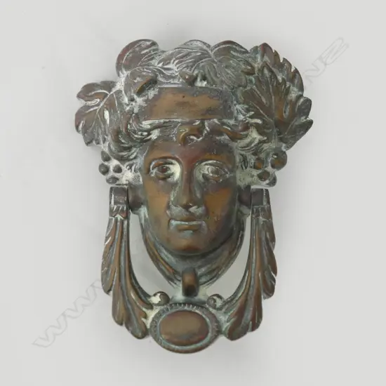 BRASS DOOR KNOCKER AS MEDUSA TYPE HEAD