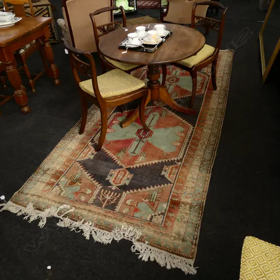 LARGE HAND KNOTTED WOOL PILE RUG 1280x3000mm