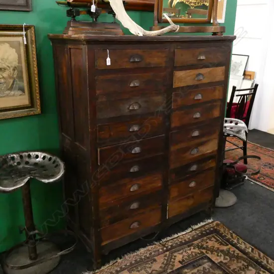 APOTHOCARY DRAWERS FROM OLD PHARMACY IN MUMBAI 110 x 510 x 1370mm