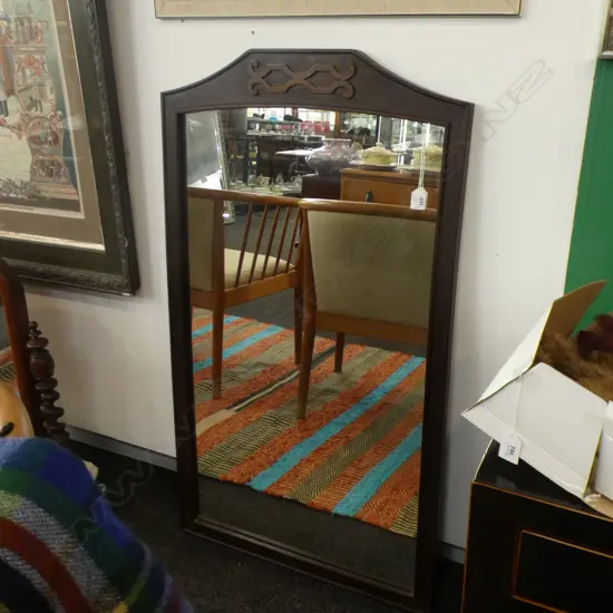 MAHOGANY FRAMED WALL MIRROR