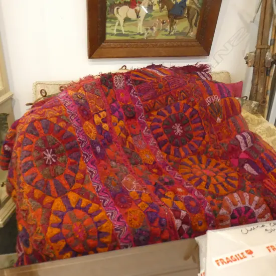 HAND KNOTTED WOOL THROW 1400 X 2200MM