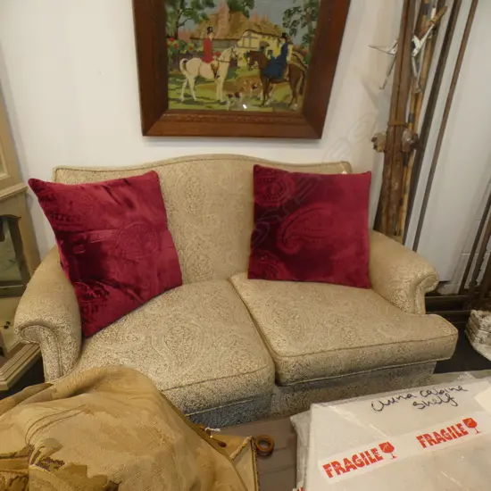2 SEATER ROLLED ARM SOFA 