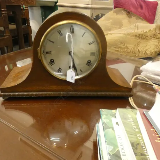 VINTAGE OAK MANTLE CLOCK W.410mm