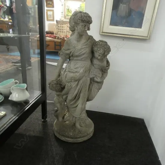 OLD CONCRETE GARDEN STATUE H 760MM