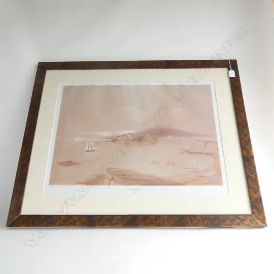 HEAPHY PRINT 'NO.4 BROWNS ID & RANGITOTO 475x660mm