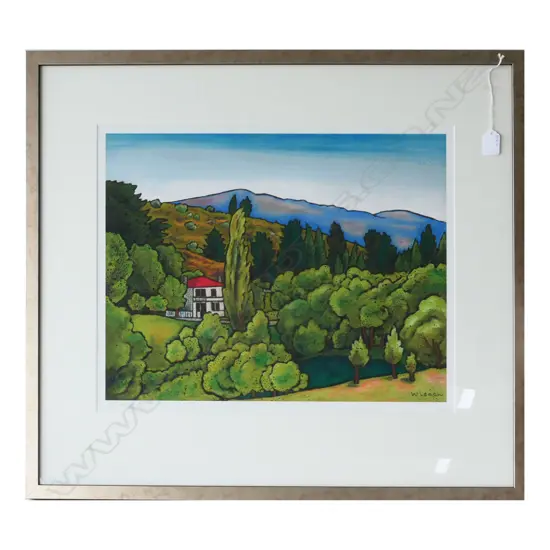 WENDY LEACH, 'ST BATHANS',  LTD ED PRINT 5/250, SIGNED, 640 x 730MM INCL FRAME