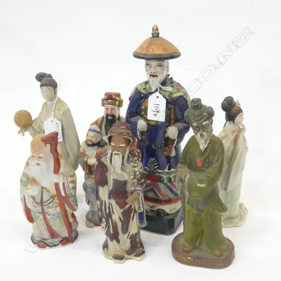 8 ORIENTAL FIGURES H.290mm