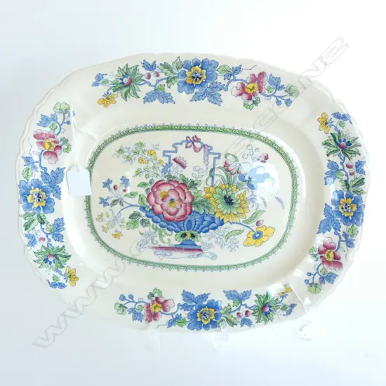 LG MASONS STRATHMORE SERVING PLATTER 390 X 320MM LIGHT CRAZING