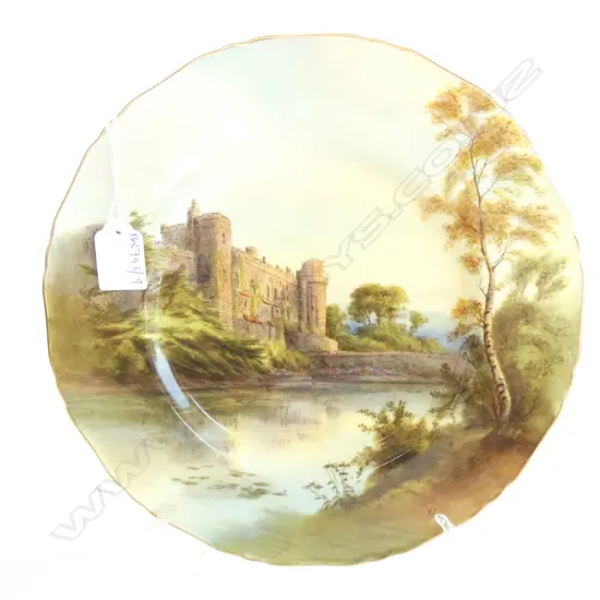 ROYAL WORCESTER PLATE 'WARWICK CASTLE' H. AYNTON 275mm dia