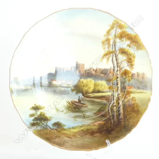 ROYAL WORCESTER PLATE 'WINDSOR CASTLE' H. AYNTON 275mm dia
