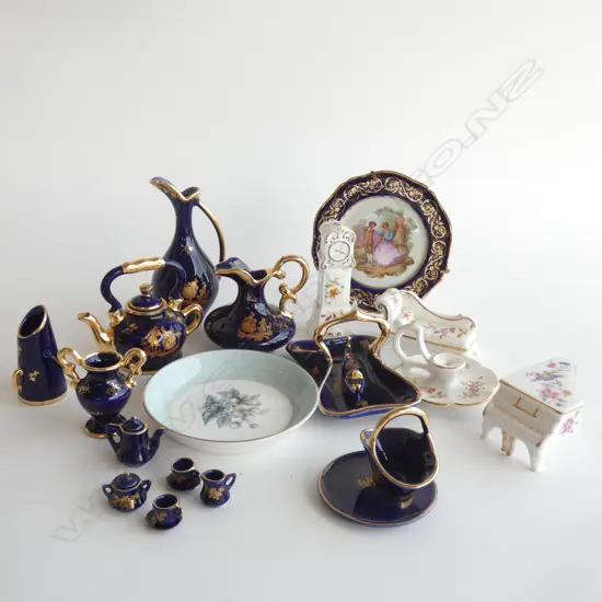 SM BOX LOT MINIATURES INCL LIMOGES 