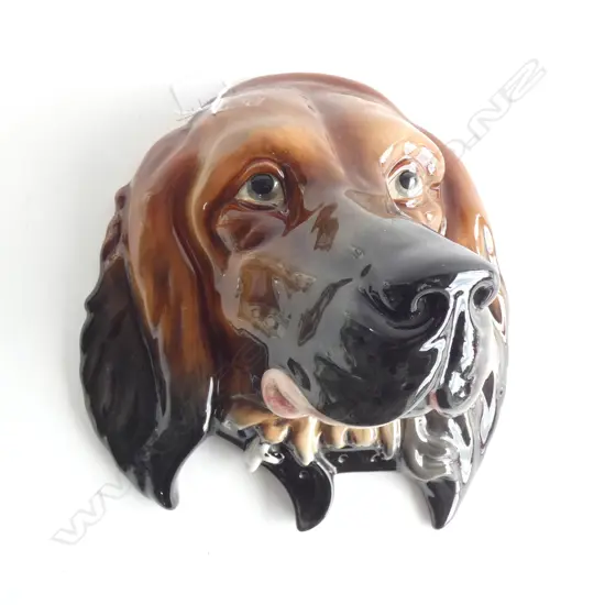 BESWICK LARGE DOGS HEAD PORCELAIN WALL PLAQUE H.290mm
