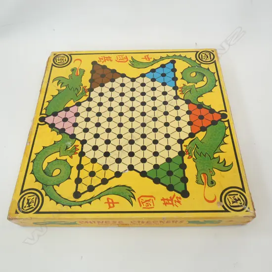 BOXED CHINESE CHECKERS ALL PIECES