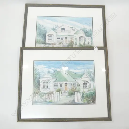 PR WATERCOLURS - OLD VILLAS - SIGNED '93  400 X 280MM