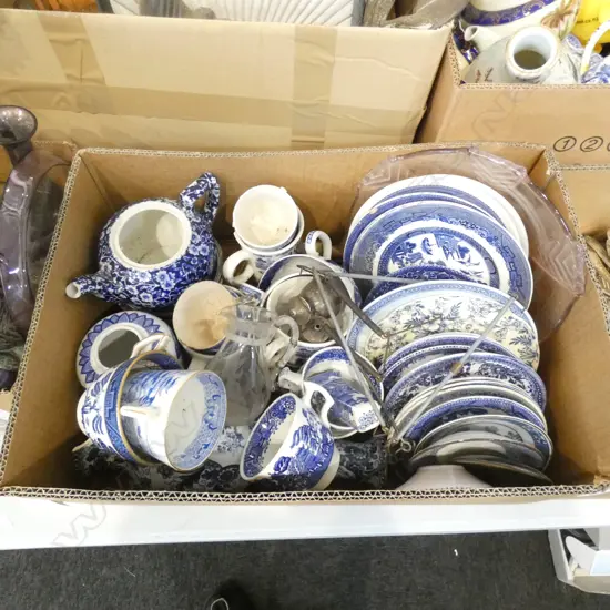 BOX LOT ASST. B/W CHINA ETC