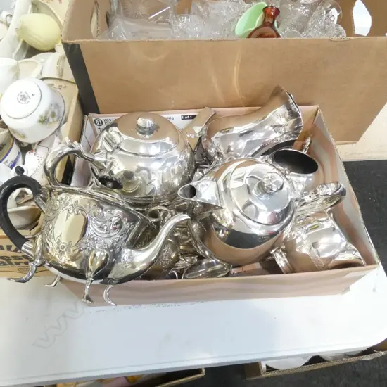 SILVER PLATE CUTLERY SET + ASST. EPNS