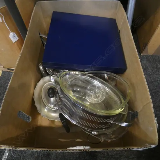 LG BOX EP & GLASS INCL. EP LINED GLASS SERVING DISHES 