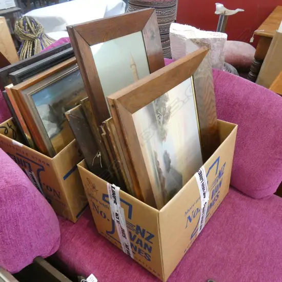 BOX LOT ASST. VINTAGE ARTWORKS