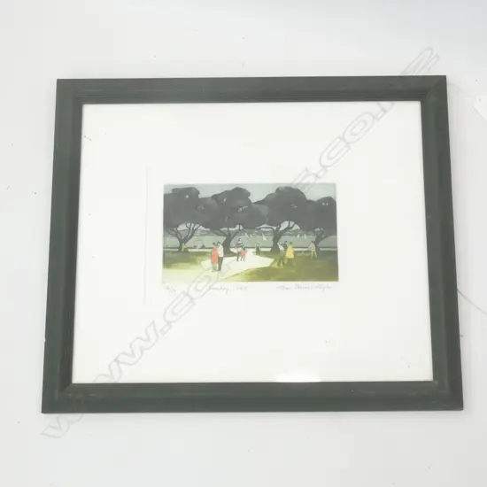 JOAN STEVENS TAYLOR 'SUNDAY STROLL' PRINT 34/75 115x200mm