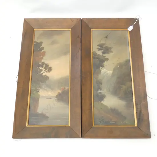 2 PAUL WREN COLONIAL OILS 'CLARENCE RIVER KAIKOURA' & 'WANGANUI RIVER' 615x230mm